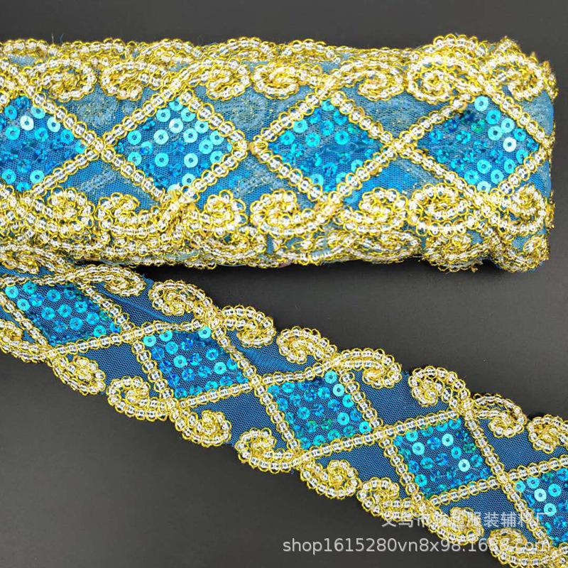 

Красочные ромбовидные кружевные занавески с пайетками - Треугольные кружевные аксессуары для домашнего текстиля