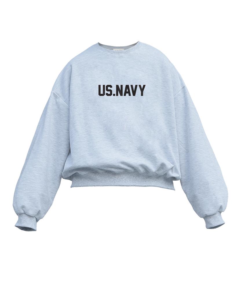 Oeta Us Double Cotton Overshoulder Balloon Fit Sweatshirt