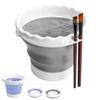 Silicone Watercolor Paint Washing Bucket Paint Brush Washer Foldable Mini Wash Water Bucket Holder Cup For Arts Crafts Cleaning