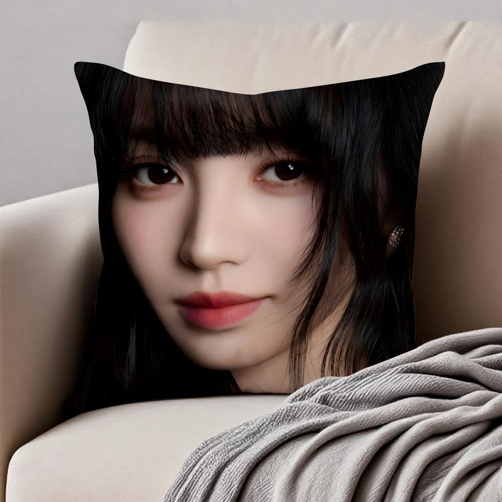 Cute and beautiful TTian Xiwei Cushion Cover Pillowcase Antidustmite Invisible Zipper Short Plush Sofa Cushion