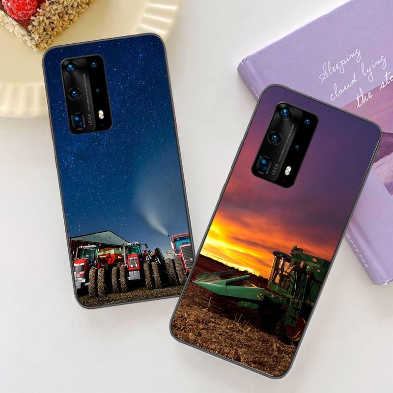Farm Vehicle Tractor Soft Clear Phone Case For Huawei P30 Lite P10 P20 P40 P50 Pro Mate 40 Pro 30 20 10 Lite Cover Silicone