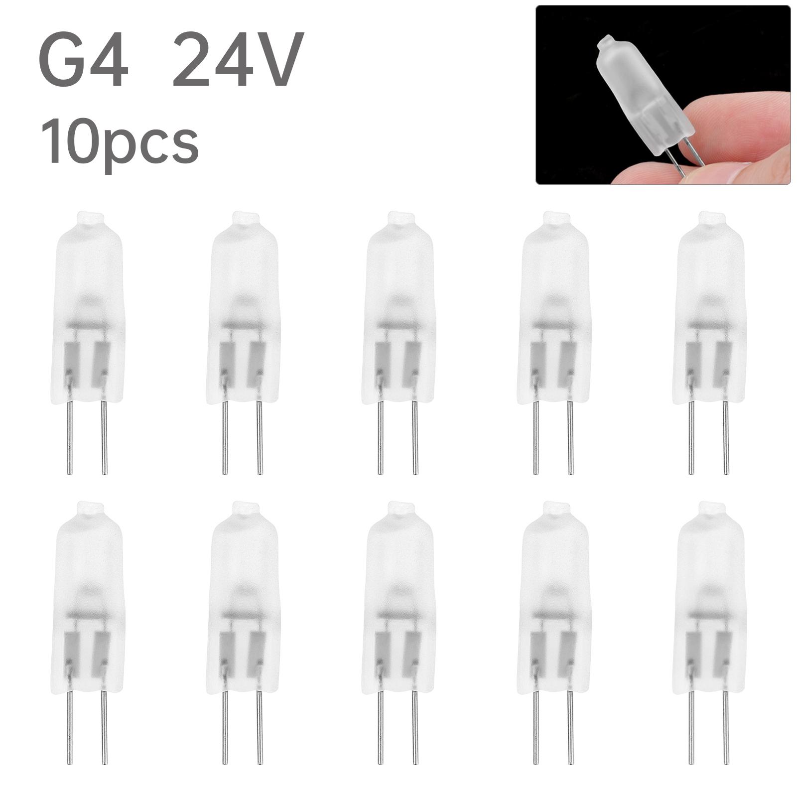 

10 шт. Лампы G4 24 В 20 Вт 35 Вт Матовые Диммируемые Долгий срок службы для шкафа Люстры Трековое освещение 35W