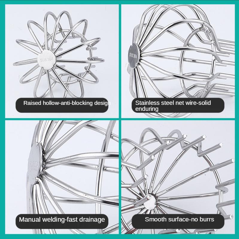 304 Stainless Steel Drain Floor Dome Drain Lock Floor Line Leak Gutter Guard Filter Strainer Stops Leaves Seeds Debris Gutter Cl
