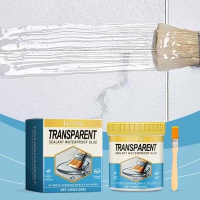 Transparent Waterproof Coating Adhesive Invisible Leak-Free Glue Adhesive Super Sealant Toilet Repair Tool Material Set 100-450G
