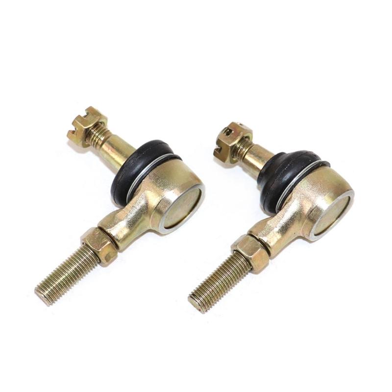 M10 X 10 Steering Ball Joint Pair for Go Kart Linkage Service, Threaded Joints with Dust Boots, Lock Nuts, Castellated Nuts and Cotter Pins