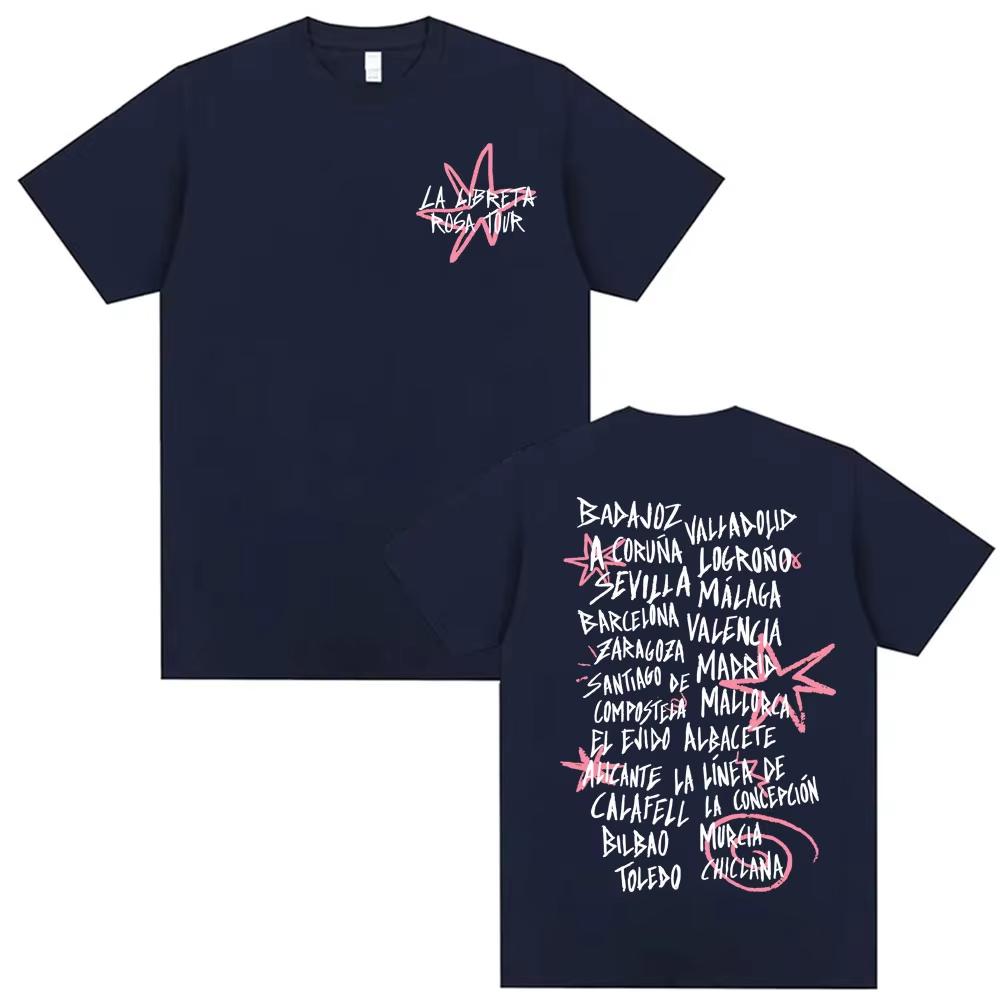 Chiara Oliver La Libreta Rosa Tour 2026 Springsummer Print T Shirt Men Women Clothing Fashion Aesthetic Casual pure Cotton Top