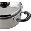 Wahei Freiz SR-8913, Made in Japan, Stainless Steel Triple-Layered Pot with Lid, 20cm, SG Certified, Induction and Gas Compatible, Styler Luce