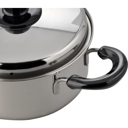 Wahei Freiz SR-8913, Made in Japan, Stainless Steel Triple-Layered Pot with Lid, 20cm, SG Certified, Induction and Gas Compatible, Styler Luce