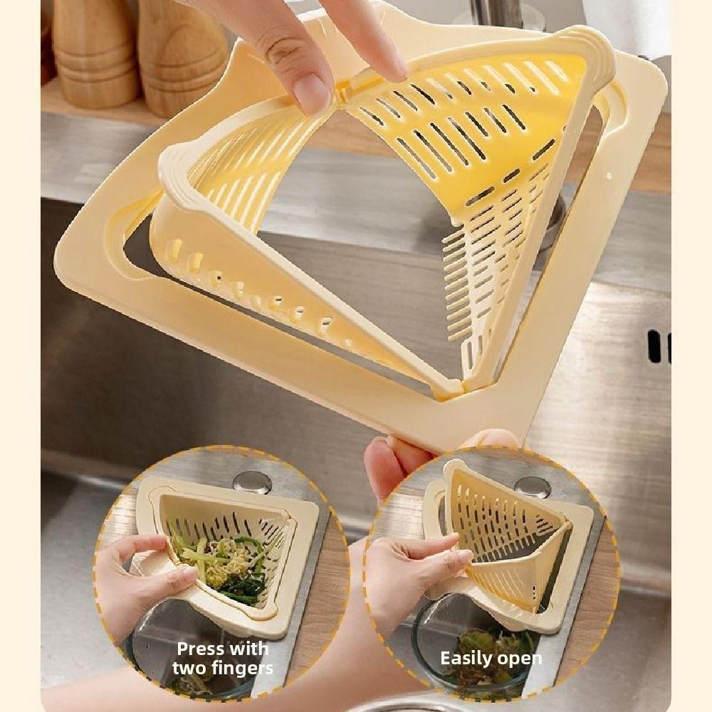 Creative Sink Strainer Basket Triangle Food Residue Separator  Kitchen Accessories