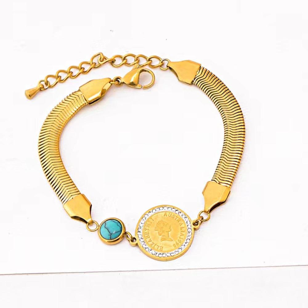 

Новый наборный браслет из нержавеющей стали с нишевым дизайном, ретро и минималистский браслет