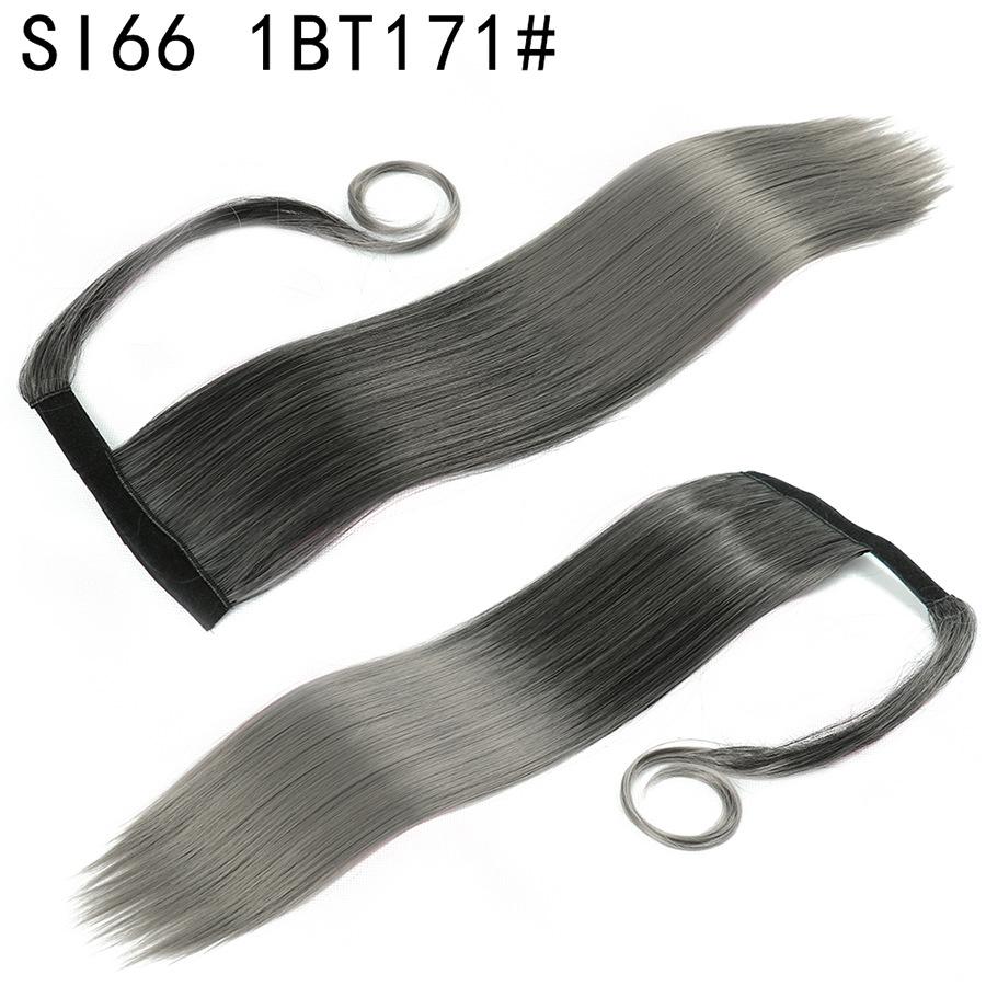 LISI HAIR Synthetic Fibers Are Clipped Onto A Ponytail Hairpin To Extend The Length of A Woman's Hair At High Temperature
