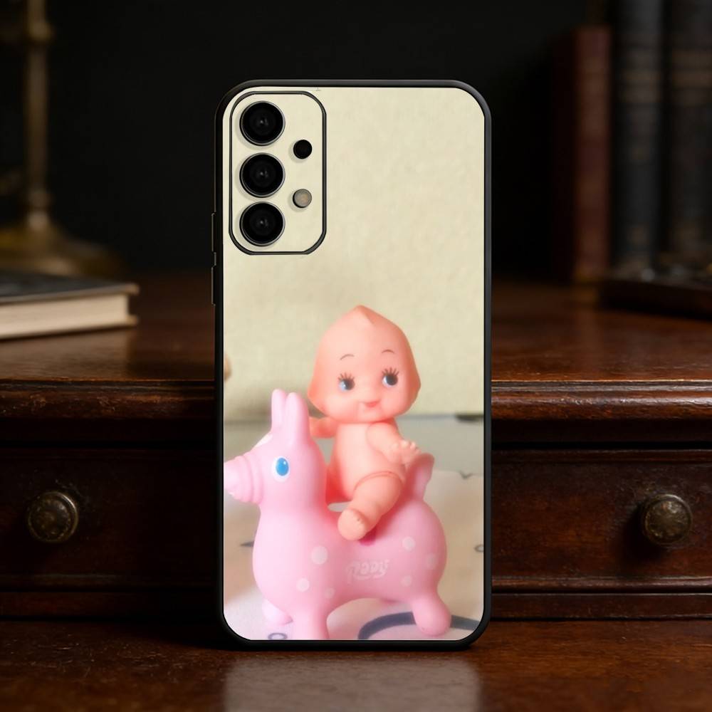 Kewpie Cute Angel baby Clear phone Case For Samsung S25,24,21,22,23,30,Ultra,20,Plus,Fe,Lite,Note Soft Black Cover
