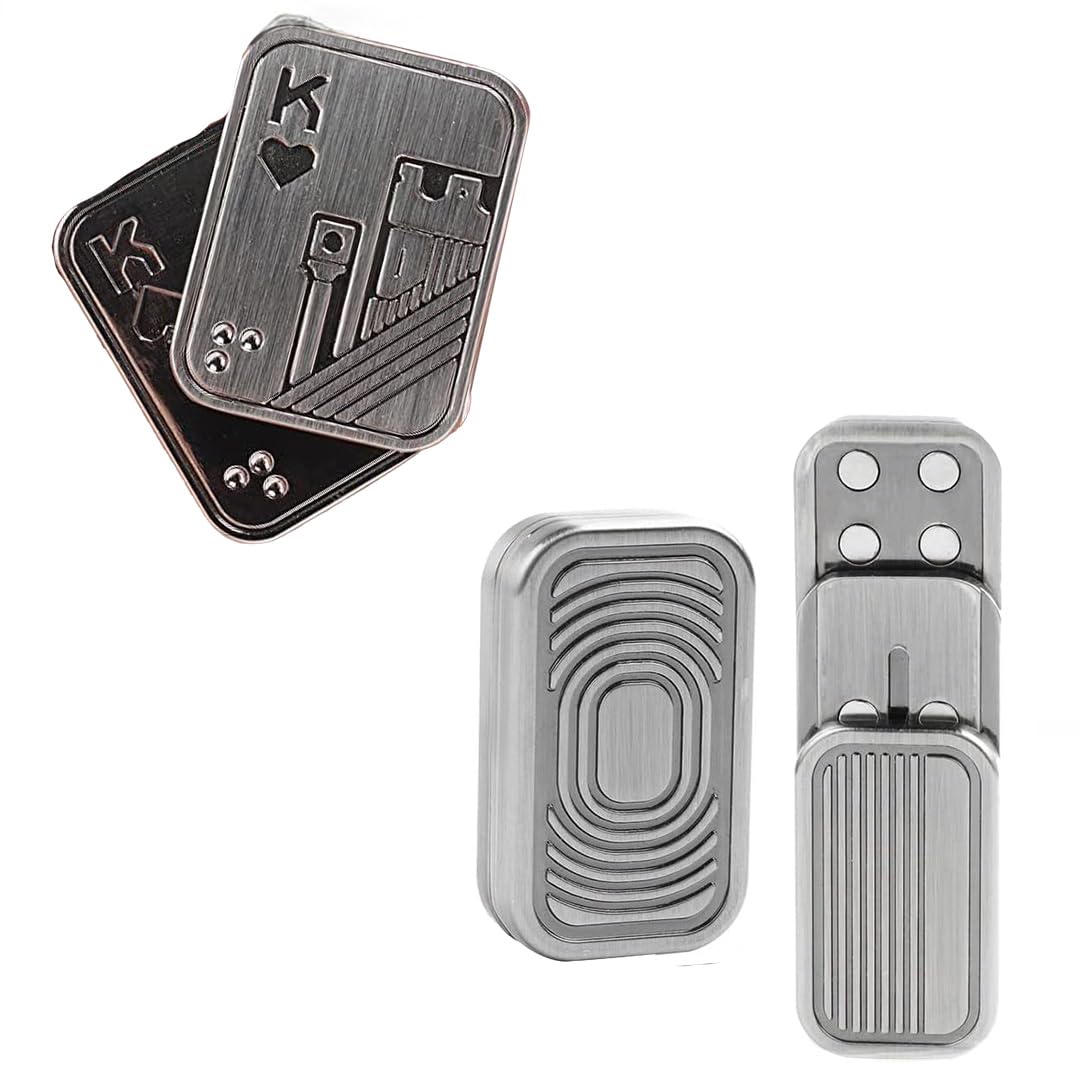 

TOMMYFIELD Fidget Toy, Fidget Slider, Stress Reliever (Silver) [Parallel Import]