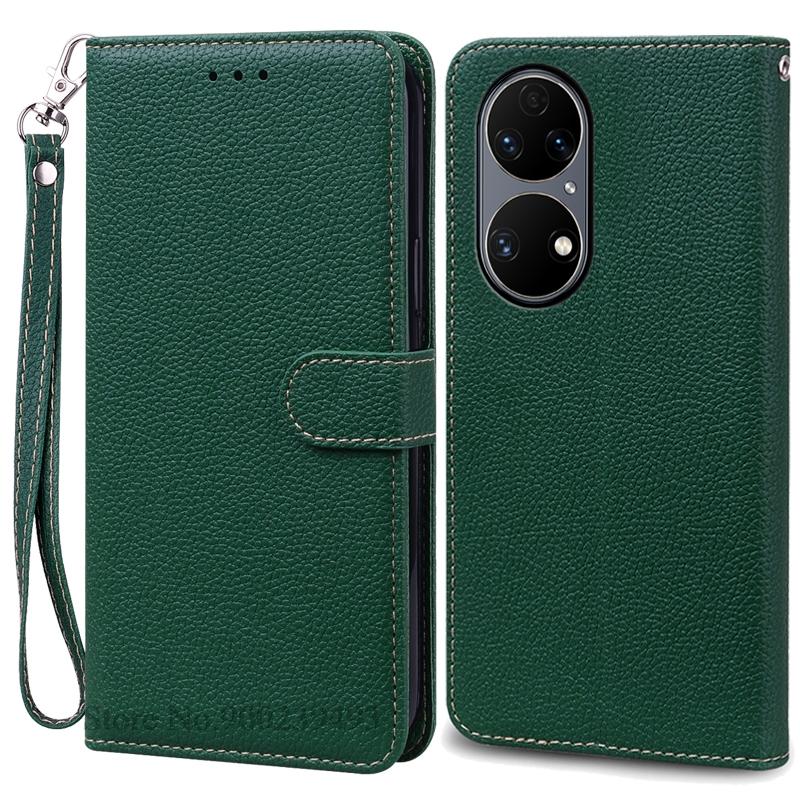 P50 P 50 Pro Case For Huawei P50 Case Leather Wallet Flip Case For Huawei P50 Pro Cover Soft Silicone Coque Fundas Shell