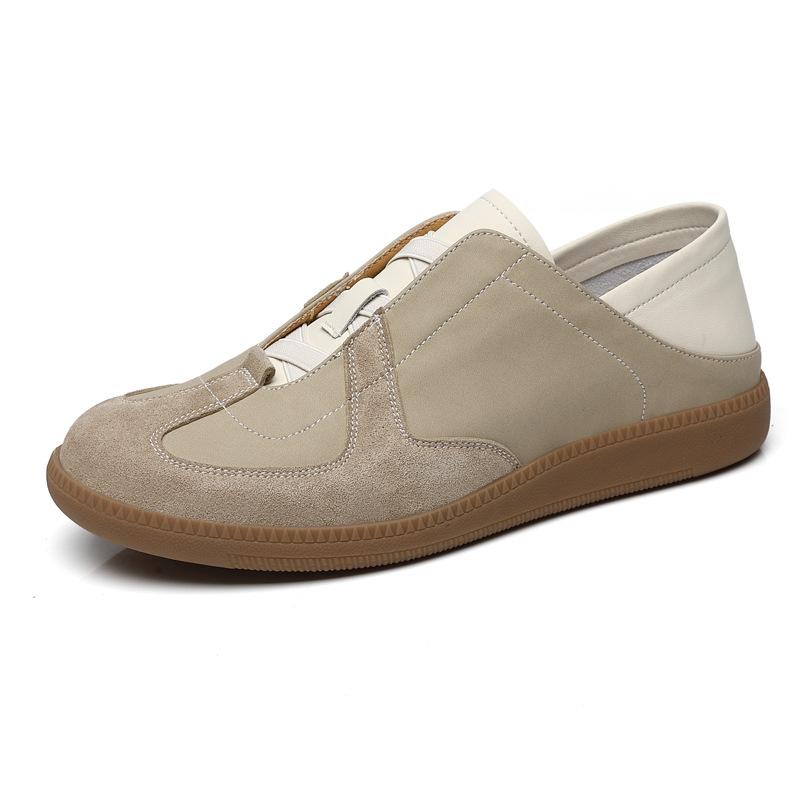 Classic retro simple wind and moral training shoes lightweight low-top two-layer casual shoes leather board shoes