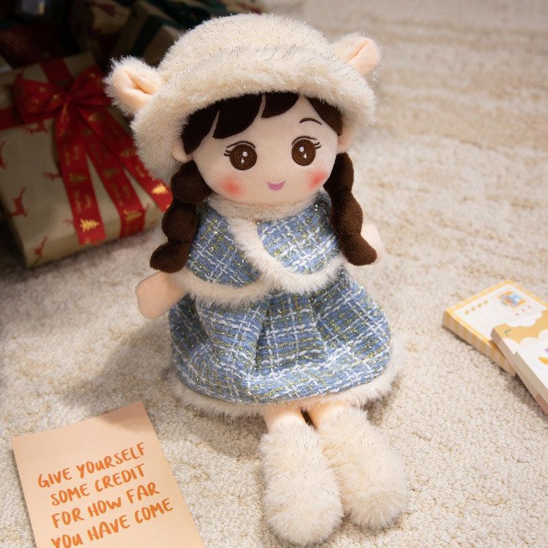 

Cute Plush Toy for Girls, Human-shaped Cloth Doll, Sleeping Comfort Doll for Children, Princess Baby 45cm (0.25kg) синій