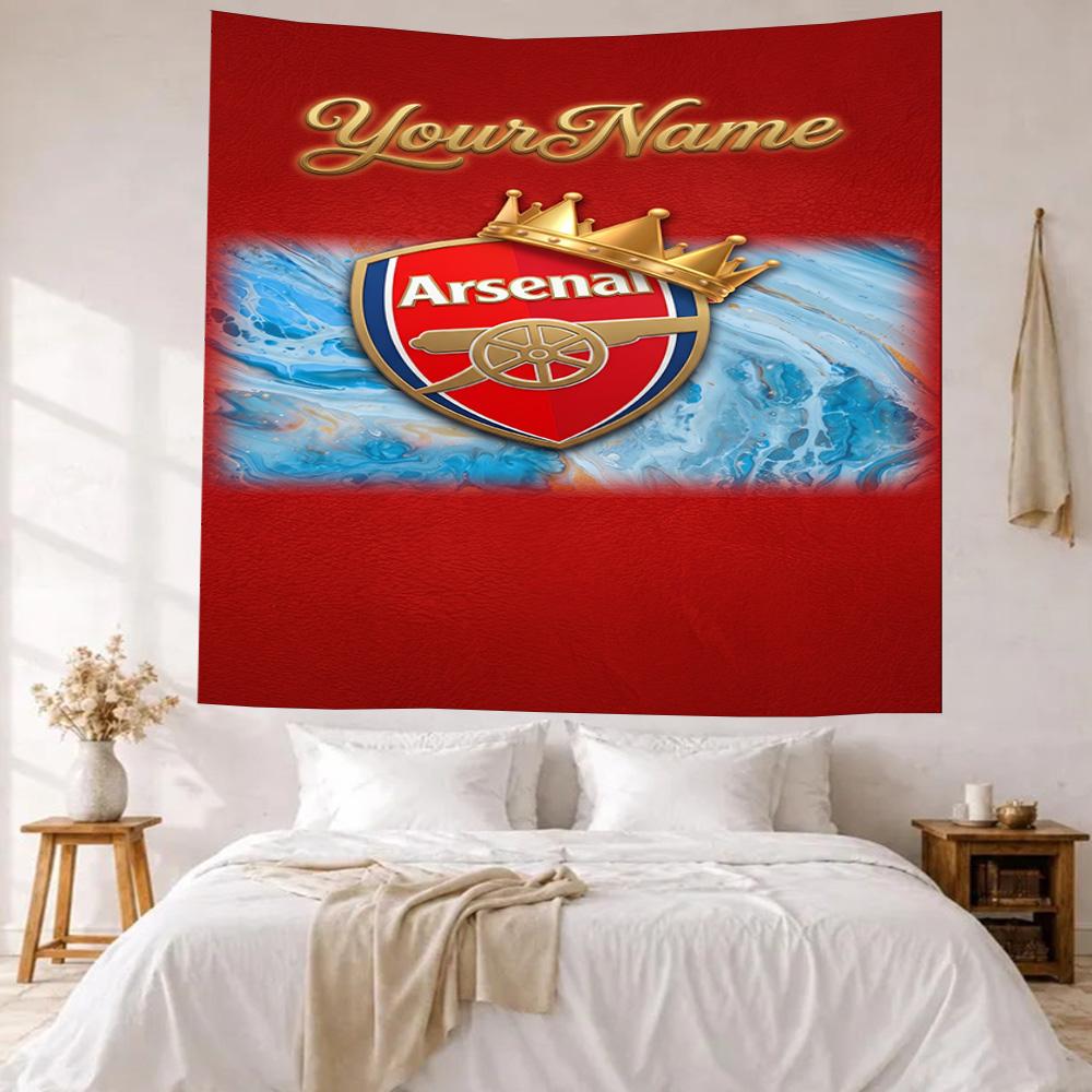 Arsenal Custom Your Name Wall Decor Tapestry Art For Pet Memorial Birthdaywedding Party Backdrop Family Gift