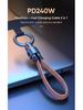 240W Rotating Type-C PD3.0 Fast Charge Keychain Lanyard with Dual Port Data Cable.