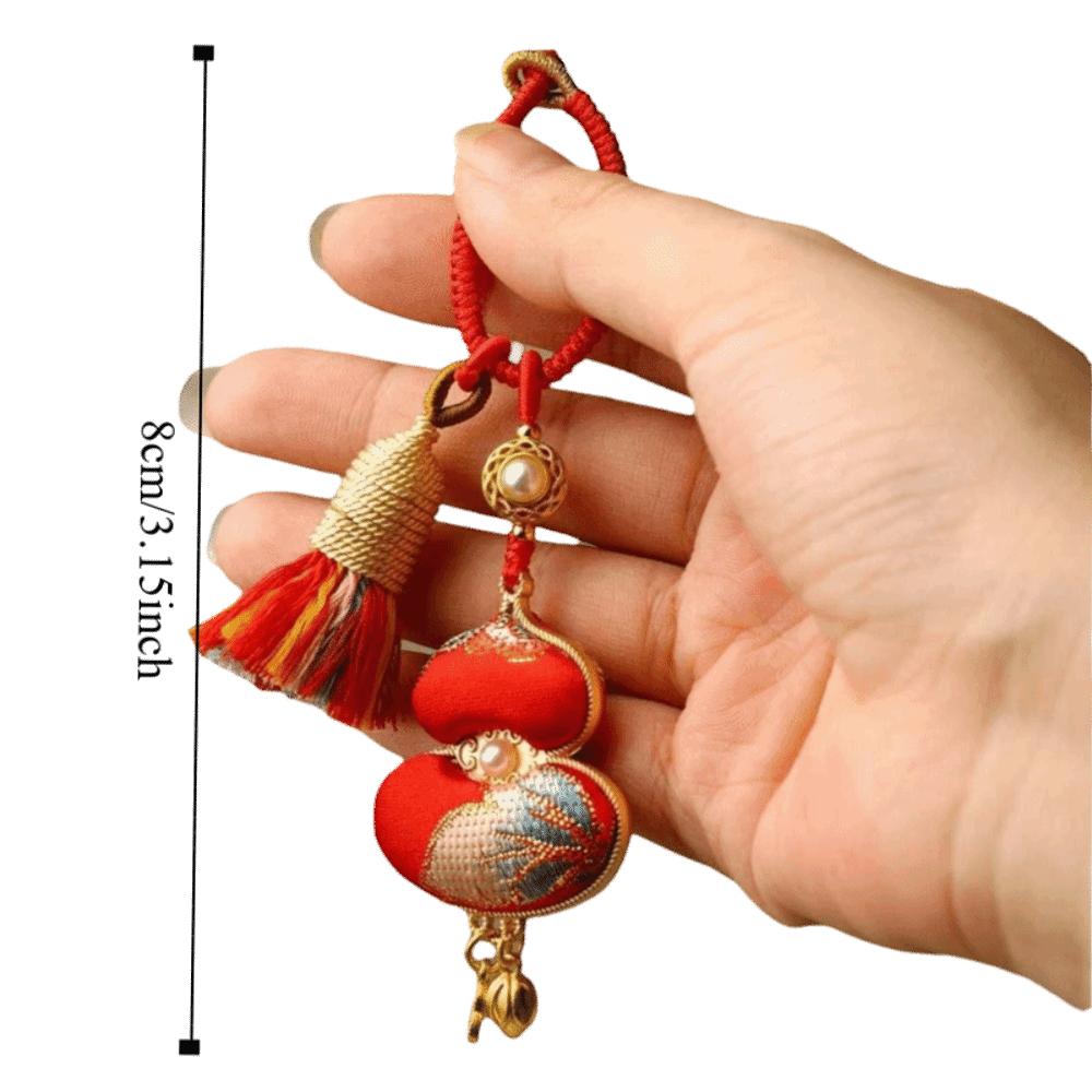 Blessing Brocade Gourd Pendant Good Luck Hanging Ornaments Spring Festival Gourd Key-chain  Gifts