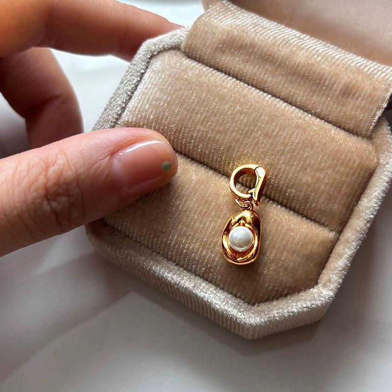 Съемный DIY Подвеска-ожерелье с жемчугом из пресной воды, бирюзой и рябчиком, Аксессуары, Универсальная застежка, Подвеска, Одиночная подвеска