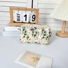 Dustproof Embroidered Cosmetic Bag Large Capacity Pencil Case Simple Cosmetic Storage Bag  Travel