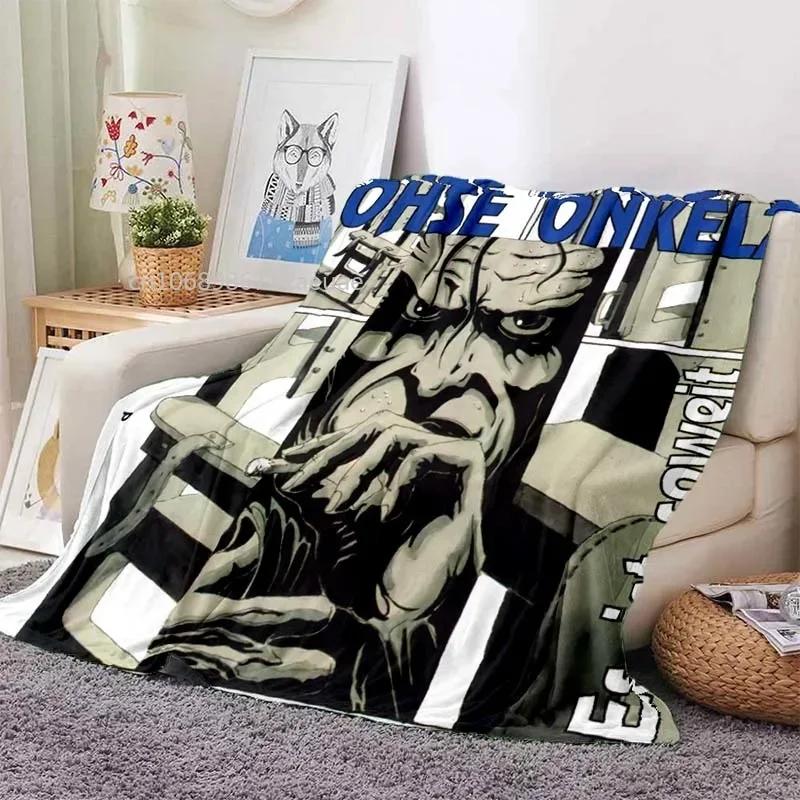 Germany Bhse Onkelz Flannel Throw Blanket Lightweight  Warm Perfect for Sofa Bed Office Car or Knee Pads