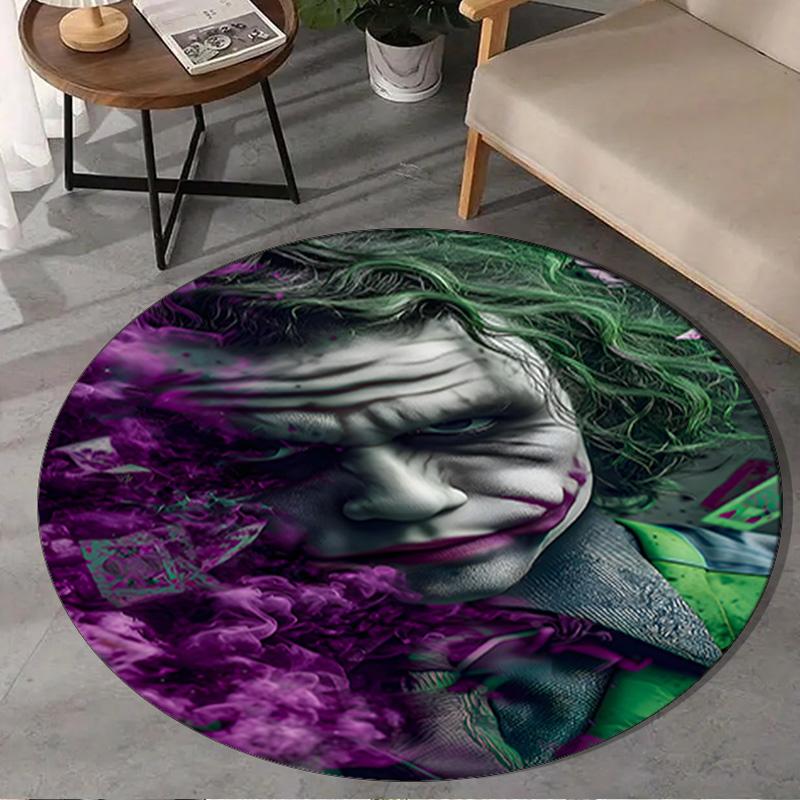 Clown villain Round Rug for Livingroom,Bedroom, Palyroom, Chair Rug, Area rug, Circle Carpet, Large Size Fan Christmas gift