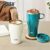 400ml Coffee Mug with Handle Stainless Steel Insulated Portable Thermal Travel for Hot Cold Drinks Office Home Outdoor
