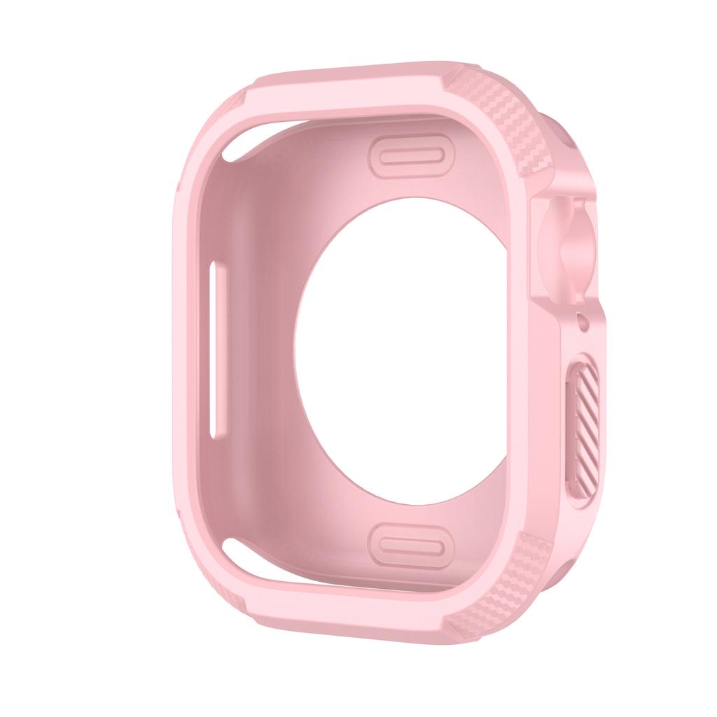 Carbon Fiber Case For Apple Watch Series 10 42mm 46mm Soft TPU Bumper Shell For iWatch S10 Shockproof Cover