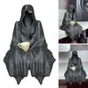 Halloweenská černá róba ozdoba strašidelná gotická figurka Smrtky socha skulptura sváteční párty domácí kancelář stolní dekorace