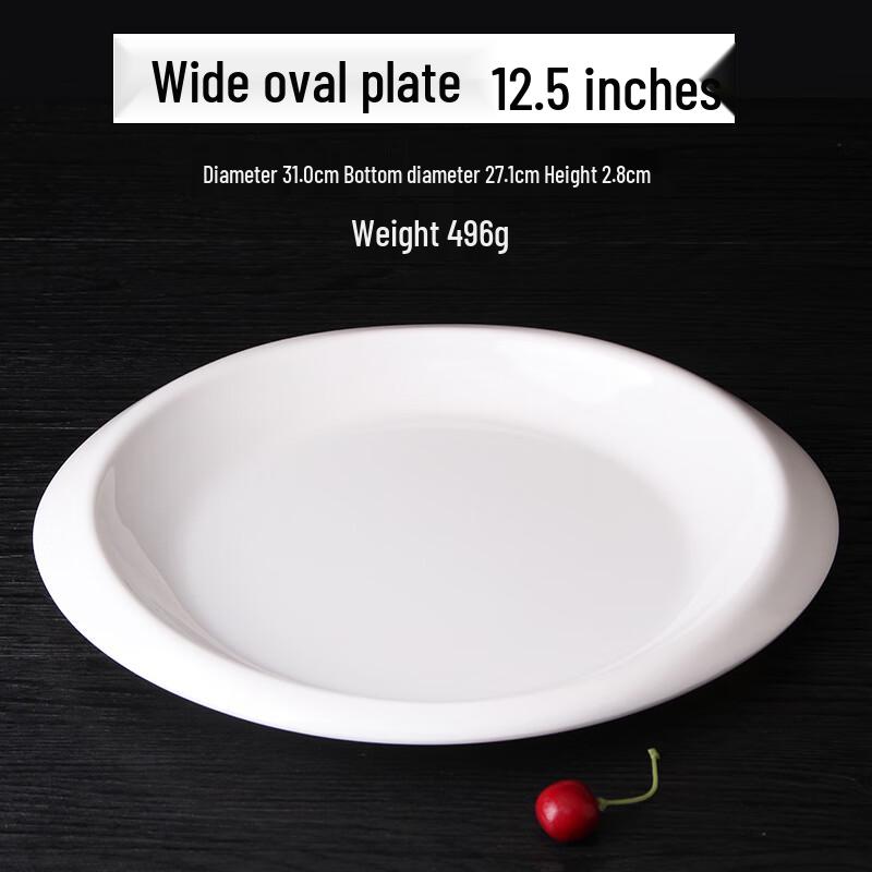 Melamine Wide-Rim Oval Serving Plate