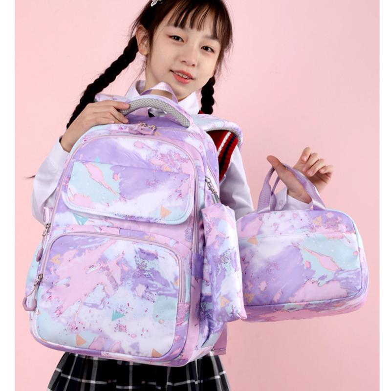 3pcs/set Kids School Backpack for Girls Boys Lunch Bag Pencil Bag Set Elementary Middle High School Bags Students Bookbag