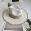 Cappello Panama a Frange Cappelli a Tesa Larga da Sole per Donna Paglia Fedora Cappello da Spiaggia Cappello di Paglia Arrotolabile a Tesa Larga Cappello da Sole per il Kentucky Derby