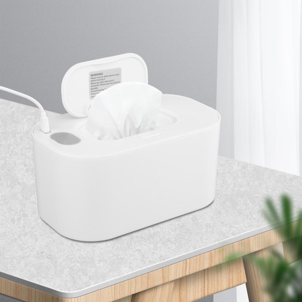 Portable Heated Wipe Dispenser Quick Heating System with Large Capacity Box Tissue