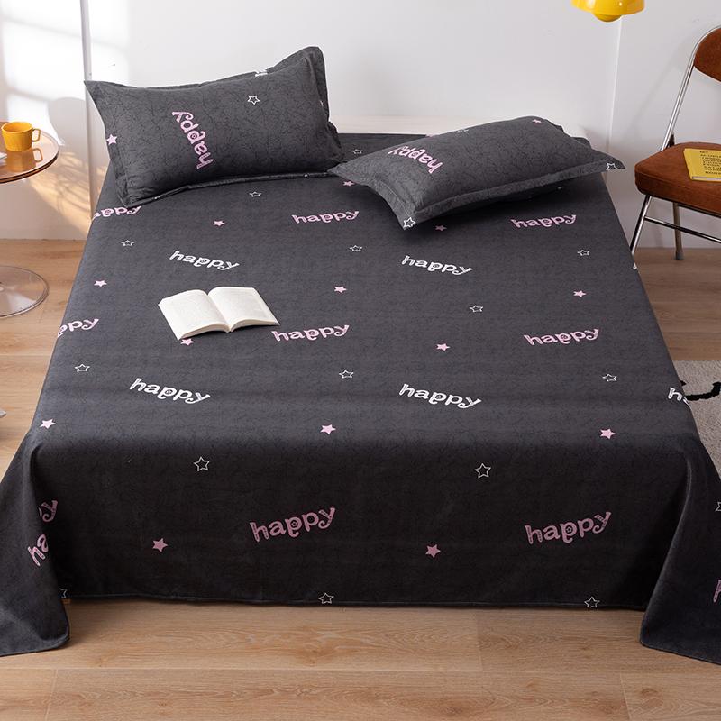 Washed Cotton Flat Sheets Summer Breathable Bedroom Bedding Mattress Cover Soft Minimalist Double Bed Sheet 180x230cm Household