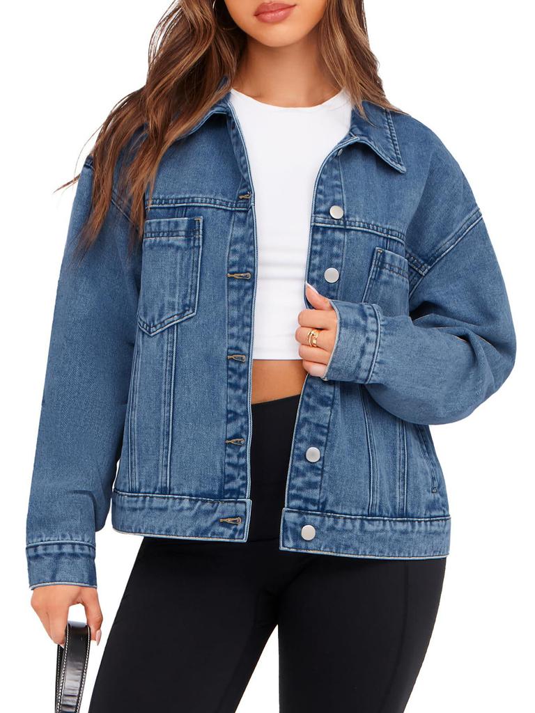 European-American Retro Loose Women's Denim Jacket for Spring and Autumn