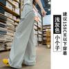American Quick Dry Cargo Pants for Women Summer Thin Loose Straight Wide Leg Casual Sport Trousers for Petite