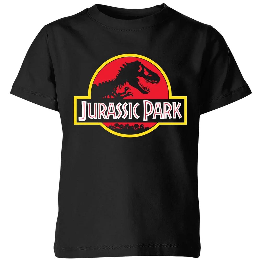 Classic Jurassic Park Logo Kids  T-Shirt - Black - 3-4 Years 100