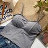Korean Sweet Camisole Vest Slimming Outer Wear Ultra-thin Bandeau With Chest Pad Sleeveless Top