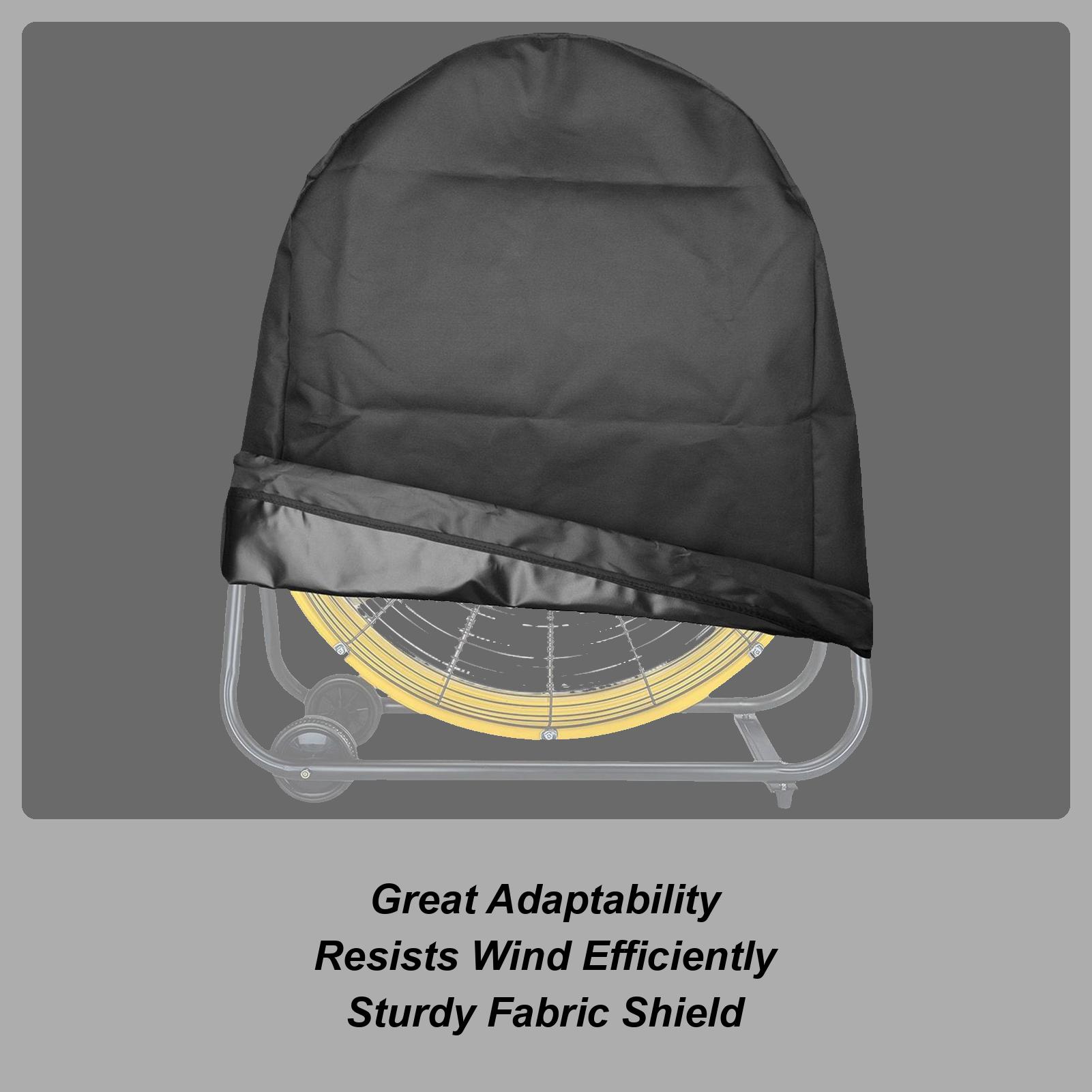 

Промышленный уличный чехол для вентилятора Ткань Оксфорд с серебряным покрытием Водонепроницаемый УФ Пылезащитный Универсальная посадка Сверхпрочный Защитный чехол CHINA