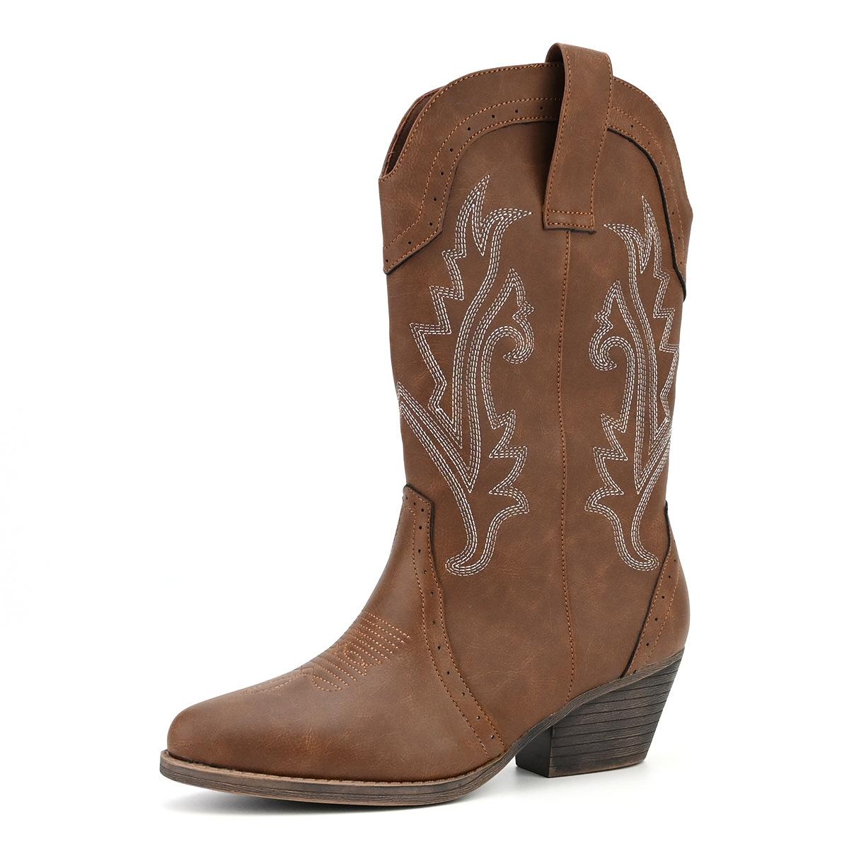 

New women s embroidered cowboy boots and fashion boots 41