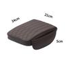 PU Leather Car Armrest Cushion Cover Center Console Box Pad Protect & Pocket Kit