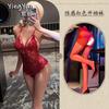 Breast sex underwear pure lust lace sexy onesie hollow transparent open gear free small chest uniform