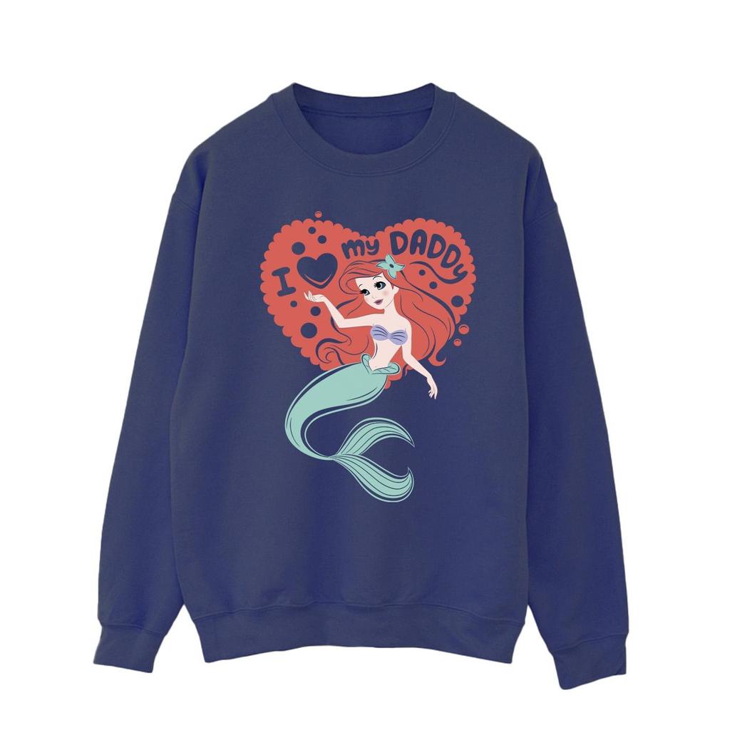 Disney Mens The Little Mermaid Love Daddy Sweatshirt