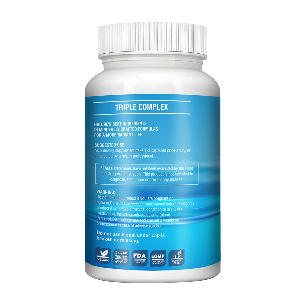 Airboy Triple Magnesium Complex 300mg Capsules 120 Count — Muscle Support, Bone Support, Daily Wellness