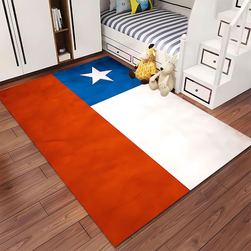 Texas Flag Style Carpet Suitable As a Non-slip Mat for the Living Room or Bedroom Sofa