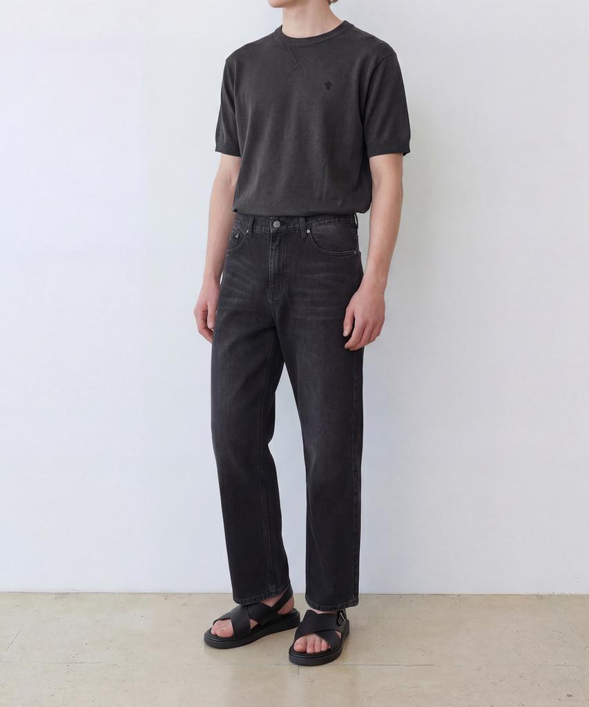 Edeunbeoleokeulleob Cool Linen Half-Sleeve Knit (Charcoal)