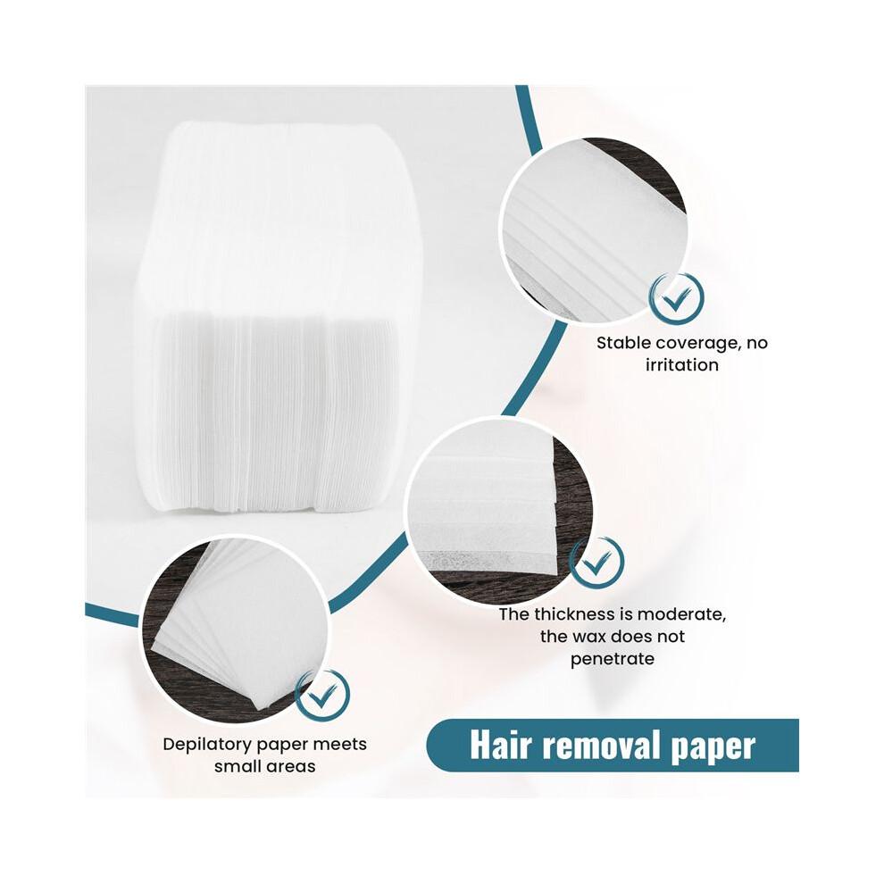 100 PièCes / Ensemble Papiers DéPilatoires Tissu Non Tissé pour Visage Cou Bras Jambe Corps éPilation Papier Cire Outils de Beauté