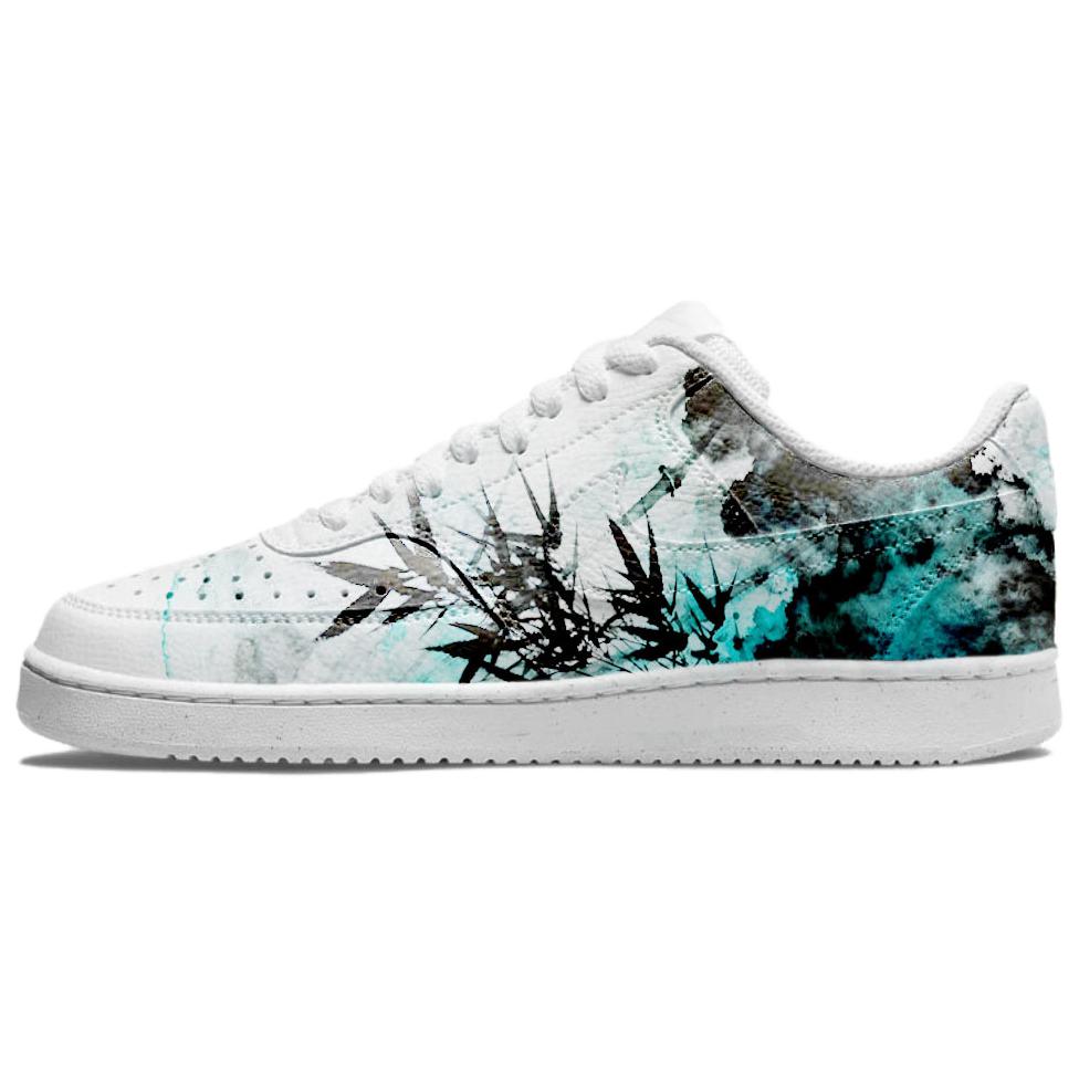 

Nike Court Vision 1 Wise Bamboo Mori Style Leather Abrasion Resistant Low top Skateboard Shoes Men s Black White Green DH2987-101(team488-) 45