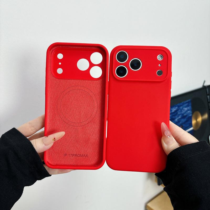 Applicable to iPhone17 Pro mobile phone case magnetic suction liquid silicone Apple 16 official built-in 15 anti-drop protective case